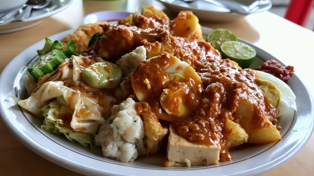 siomay bandung, indonesian street food dumplings with peanut sauce