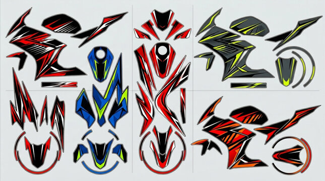 Motorcycle Decal Kits for Customization and Sport Bikes.
