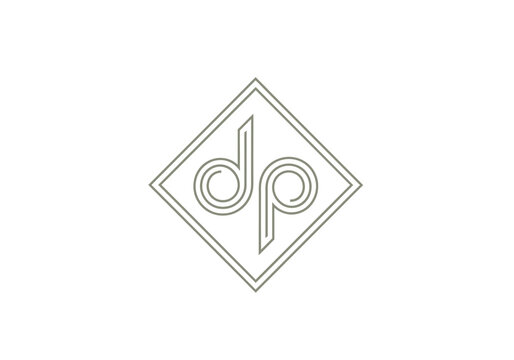 Minimalist diamond monogram dp line art logo design.