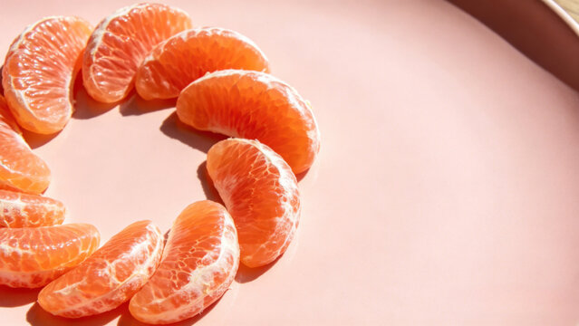 Grapefruit segments circle