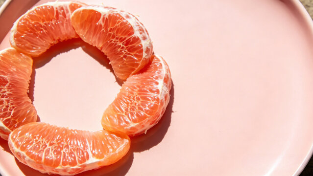 Grapefruit segments circle