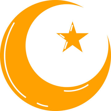Crescent Moon Ornament For Eid Al Adha Theme Illustration 