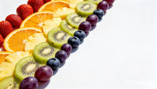 Rainbow fruit slices gradient