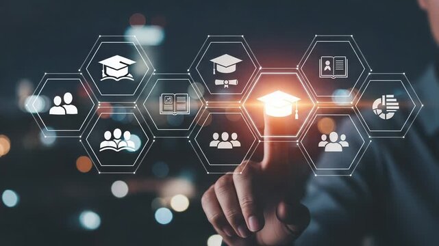 Digital education and learning technology concept
