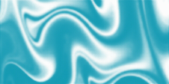 Transparent Vector Gradient Blue Color Halftone Background Staggered Dots Pattern