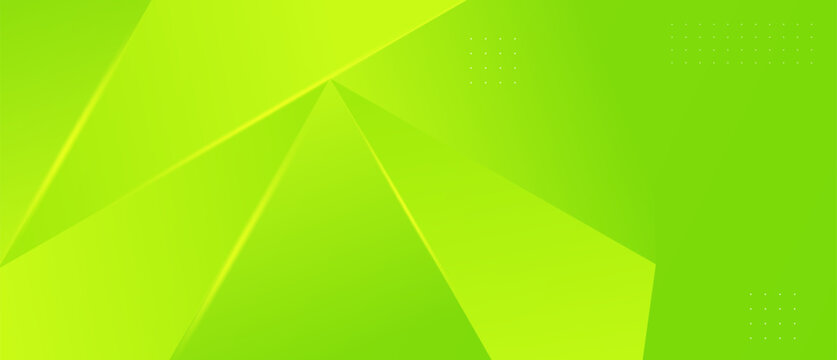 Vibrant lime green abstract background featuring sharp geometric polygon shapes and subtle modern texture, creating a dynamic and fresh visual design