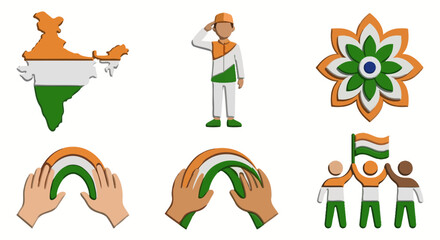 Fototapeta premium A modern flat vector silhouette icon of a family of four (mother, father, two children) holding hands and forming a dynamic circular swirl in multiple colors (purple, orange, green, blue), on a white 