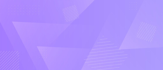 Fototapeta premium Modern abstract background featuring various shades of purple with overlapping geometric triangles and subtle line patterns for a dynamic digital design concept