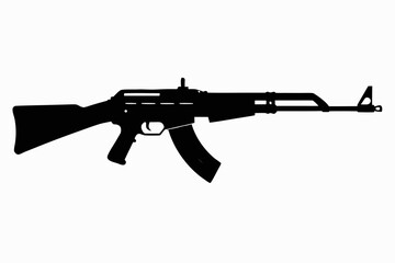 Fototapeta premium assault rifle vector illustration