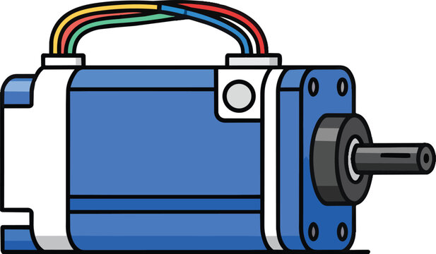 Blue Electric Stepper Motor for Industrial Automation and Robotics