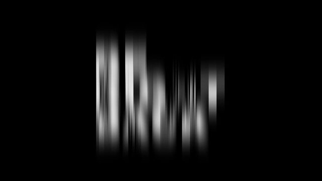 Be right back glitch effect animation on black background. 4K Video