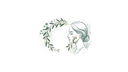 Fototapeta premium Minimalist flat vector illustration of a modern queen-sized bed with a vibrant yellow duvet, sleek dark gray frame, and a small green leaf sprout detail for sustainable home decor. 
