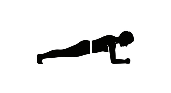 Woman maintains a plank position on the floor to improve core stability and overall body strength during a workout session.