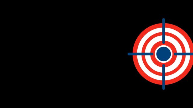 target shooting range accurate shot bullseye animation HD 4K