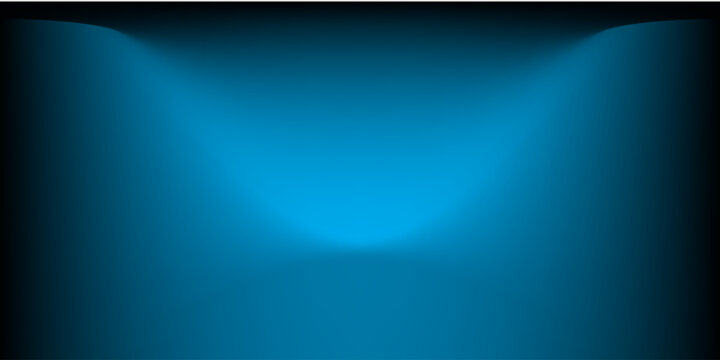 Abstract gradient podium background. blue empty 3d studio backdrop. Clean scene for product presentation mockup template. Vector illustration.