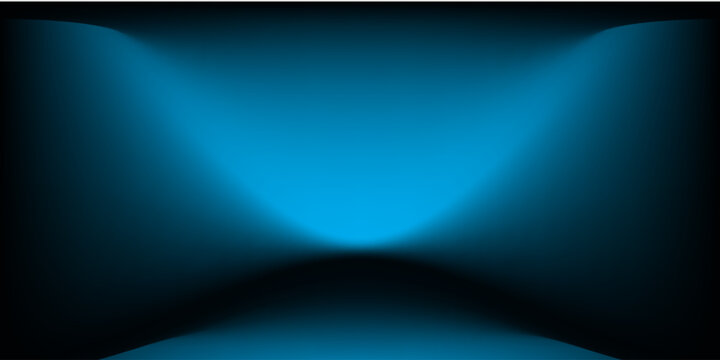 Abstract gradient podium background. blue empty 3d studio backdrop. Clean scene for product presentation mockup template. Vector illustration.