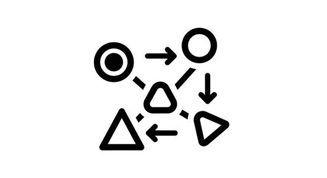 Abstract Geometric Shapes Flowchart Concept