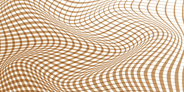 simple brown plaid line wave pattern for banner poster background.