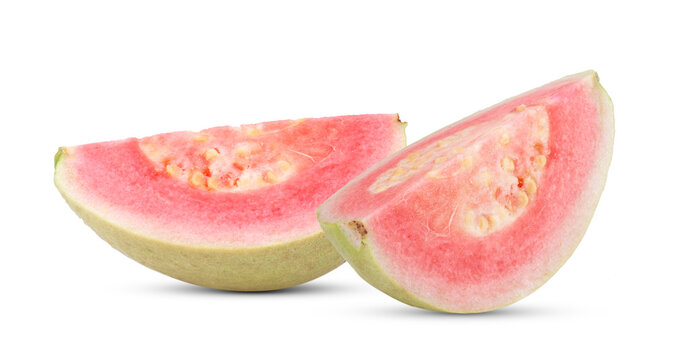 pink guava isolated on transparent png