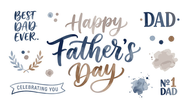 Happy Fathers Day Celebration Text.