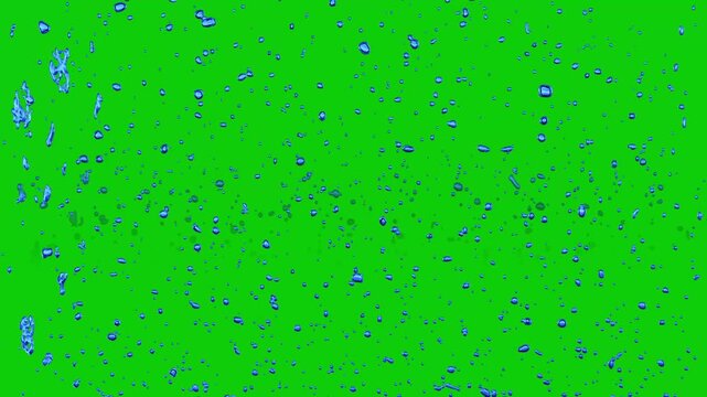Blue Underwater Bubble Particle Background Loop animation with green screen