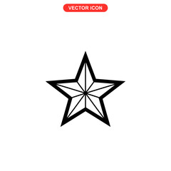 Obraz premium Black star shape icon symbol.