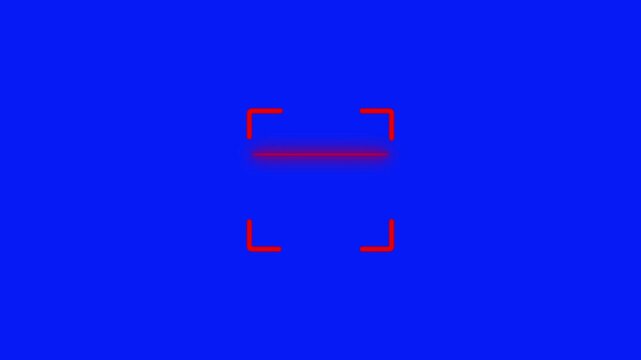 scanner icon animation isolated scanner neon shine icon animation .fingerprint biometric scanning animation. Biometric scanning animation showing neon fingerprint -ck black background icon animation