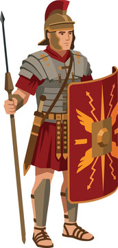 Roman Soldier with Spear and Shield