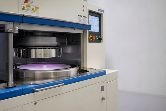 Photoresist coating machine spinning silicon wafer evenly