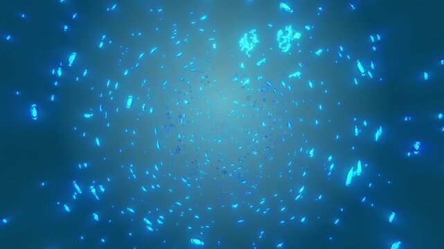 Blue Underwater Bubble Particle Background Loop animation