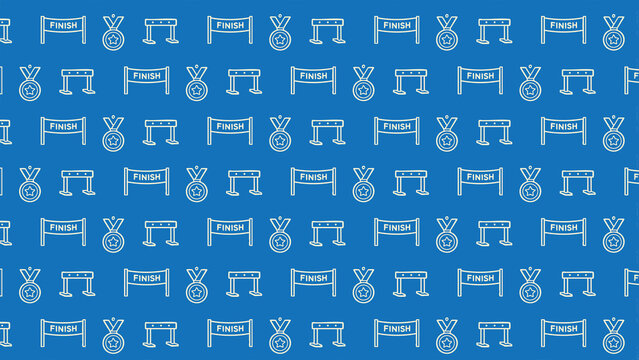 Soccer doodle vector pattern 