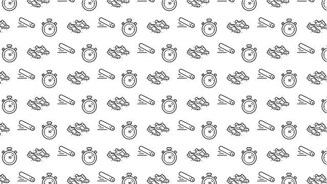 Soccer doodle vector pattern 