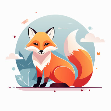 Cute Cartoon Fox Illustration