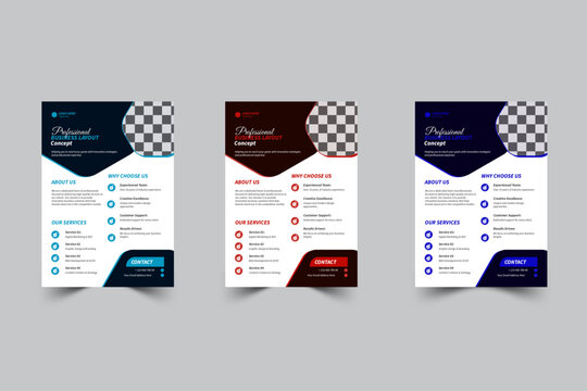 Modern Corporate Business Flyer Template with Professional Geometric Design