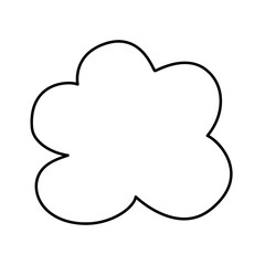 Obraz premium PNG Simple black outline flower on transparent background