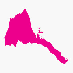 Vector graphic artwork suitable for print and web containing flat detailed map of ERITREA © Sanja