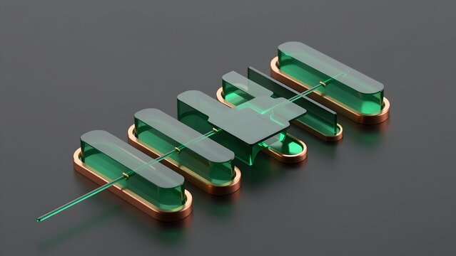 078. [STYLE] of cloud-native deployment pipelines flowing from code to production with translucent acrylic and copper, controlled rim lighting, deep emerald and gilt tones, soft graphite gradient back