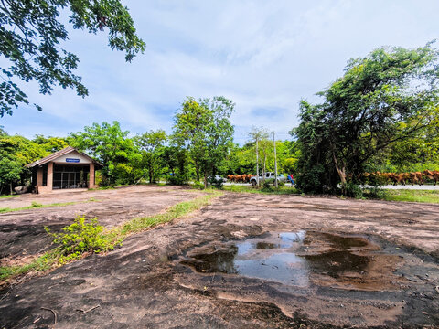 Aerial View of Phor Pu Khun Thot Shrine in Thepharak, Nakhon Ratchasima, Thailand