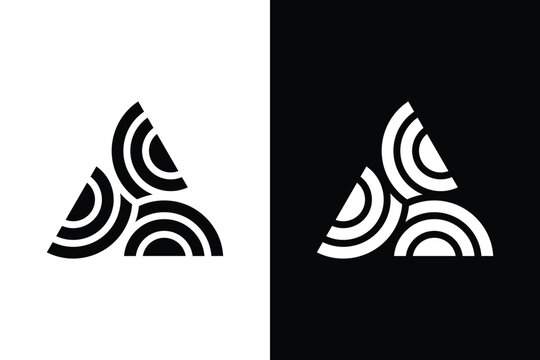 Equilateral Triangle Symbol with Concentric Circular Arcs