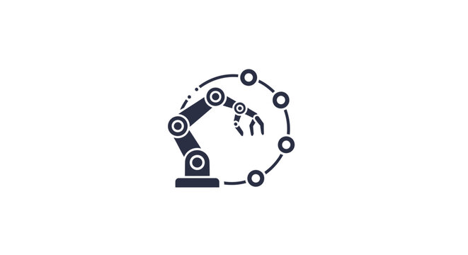 Robotic arm in circular motion.