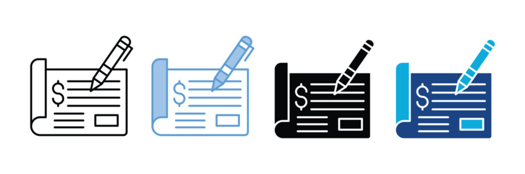 Paycheck     Icon Set Multiple Style Collection
