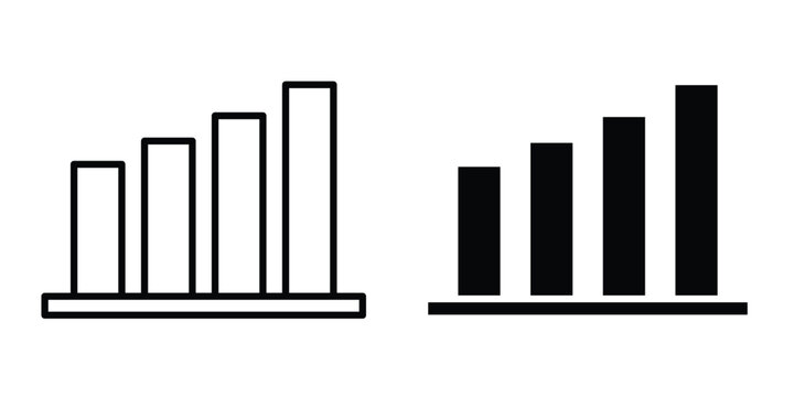 Bar chart icon simple element illustration pack