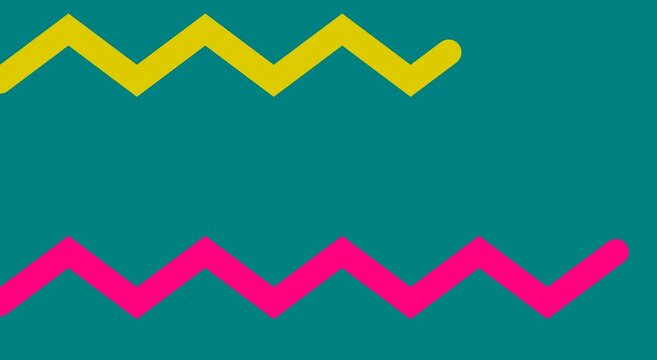 Abstract animated zigzag lines motion animation background, in vibrant neon colors