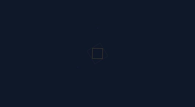 Abstract geometric motion with pulsing neon square frames animation