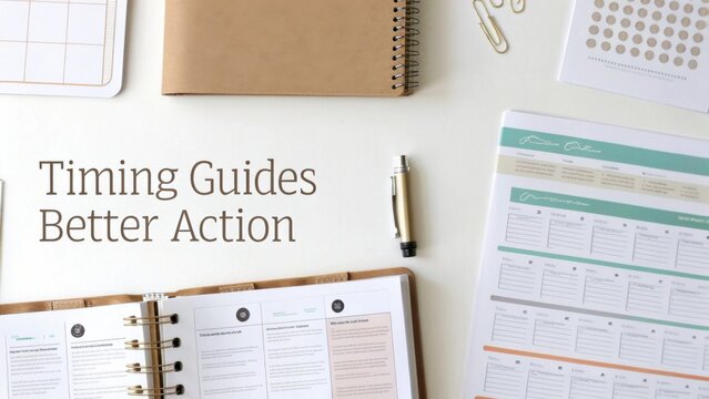 Inspirational Workspace with Planner, Stationery, Notebook, and Writing Tools for Effective Time Management and Organization