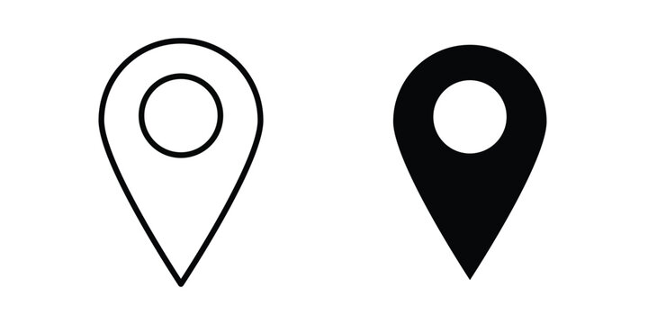 Pin icon simple element illustration pack