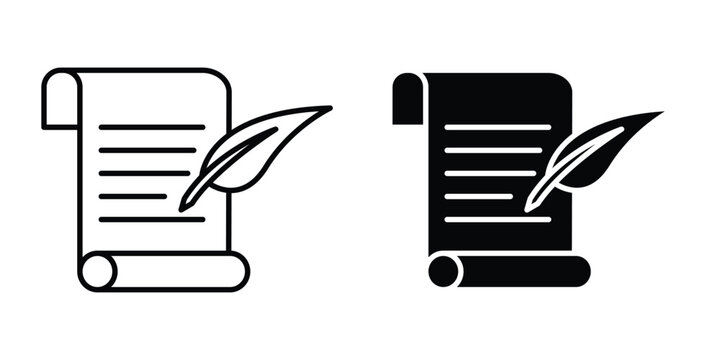 Quill icon simple element illustration pack