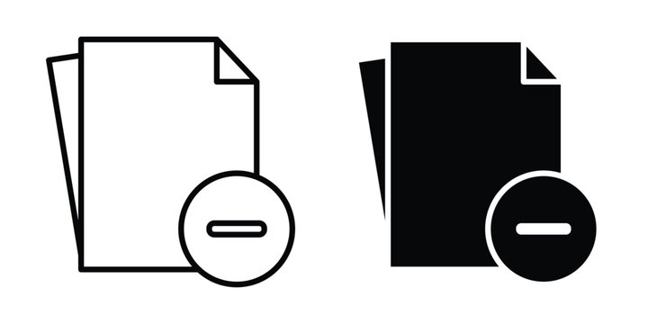 Remove file icon simple element illustration pack