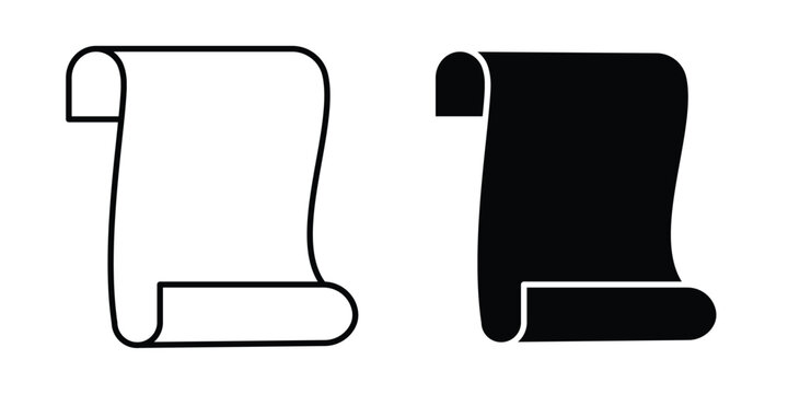 Scroll icon simple element illustration pack