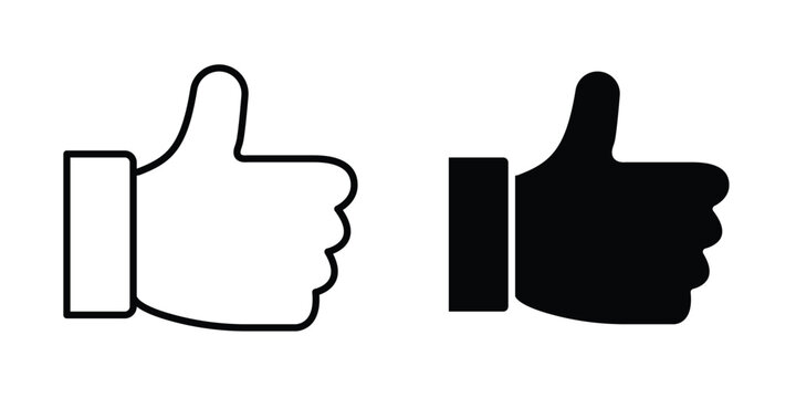 Thumb icon simple element illustration pack